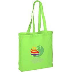 Gusseted Cotton Sheeting Tote - Color- Full Color