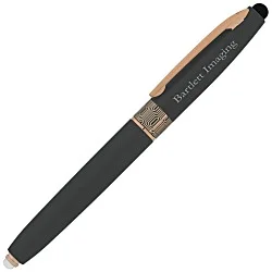 Rosa Soft Touch Stylus Metal Pen with Flashlight