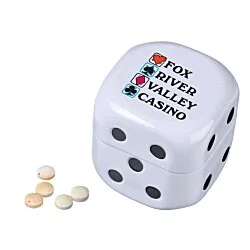 Roll-of-the-Dice Tin with Sugar-Free Mints - 24 hr