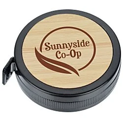 Round Bamboo Accent Tape Measure