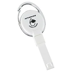 Replay Carabiner Retractable Badge Holder with Slip Clip - Opaque