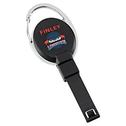 Replay Carabiner Retractable Badge Holder with Slip Clip - Opaque - Full Color