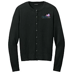 Easy Care Tri-Blend Crewneck Cardigan Sweater - Ladies'