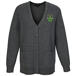 Easy Care Tri-Blend V-Neck Cardigan Sweater - Ladies'