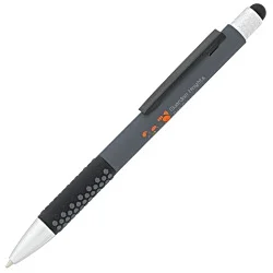 Honeycomb Soft Touch Stylus Metal Pen - Full Color