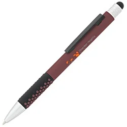Honeycomb Soft Touch Stylus Metal Pen - Full Color