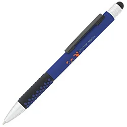 Honeycomb Soft Touch Stylus Metal Pen - Full Color