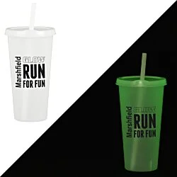 Rave Nite Glow Tumbler with Lid and Straw- 26 oz.
