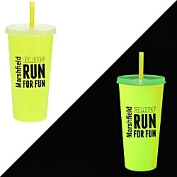 Rave Nite Glow Tumbler with Lid and Straw- 26 oz.