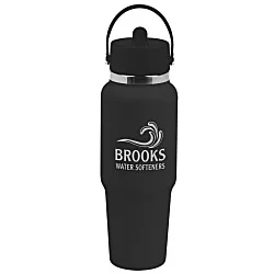 Hydro Flask Wide Mouth Travel Bottle with Flex Straw Cap - 32 oz. - Laser Engraved