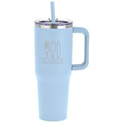 Harriton Vacuum Mug with Straw - 40 oz. - 24 hr