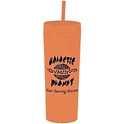Dash Soft-Touch Acrylic Tumbler with Straw - 17 oz. - 24 hr