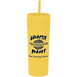 Dash Soft-Touch Acrylic Tumbler with Straw - 17 oz. - 24 hr