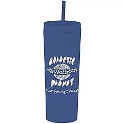 Dash Soft-Touch Acrylic Tumbler with Straw - 17 oz. - 24 hr