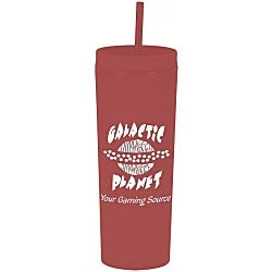 Dash Soft-Touch Acrylic Tumbler with Straw - 17 oz. - 24 hr