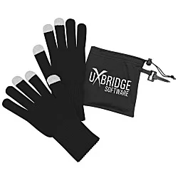 Extended Cuff Touch Gloves with Pouch