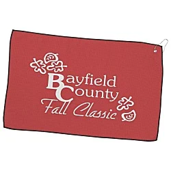 Waffle Knit Golf Towel - 16" x 26" - 24 hr
