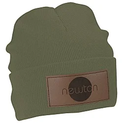 Big Cuff Knit Cap - Laser Engraved Patch