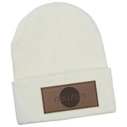 Big Cuff Knit Cap - Laser Engraved Patch