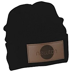 Big Cuff Knit Cap - Laser Engraved Patch