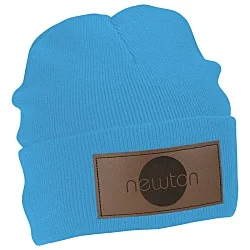 Big Cuff Knit Cap - Laser Engraved Patch