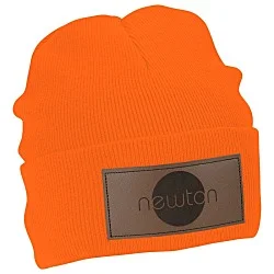Big Cuff Knit Cap - Laser Engraved Patch