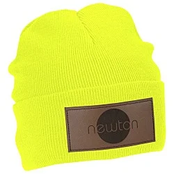 Big Cuff Knit Cap - Laser Engraved Patch