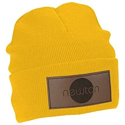 Big Cuff Knit Cap - Laser Engraved Patch