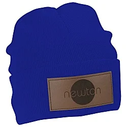 Big Cuff Knit Cap - Laser Engraved Patch