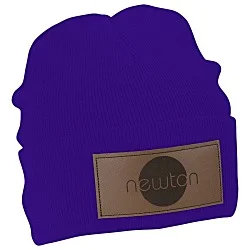 Big Cuff Knit Cap - Laser Engraved Patch