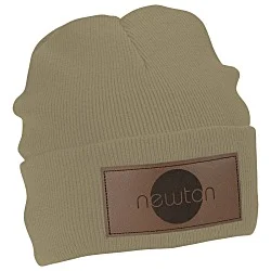 Big Cuff Knit Cap - Laser Engraved Patch