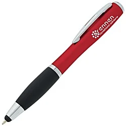 Curvy Stylus Twist Pen with Flashlight - 24 hr