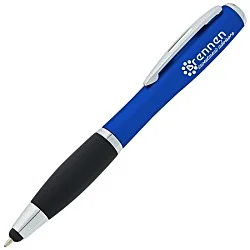 Curvy Stylus Twist Pen with Flashlight - 24 hr