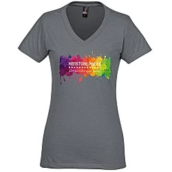 District Perfect Blend V-Neck T-Shirt - Ladies' - Full Color