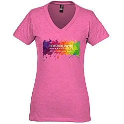 District Perfect Blend V-Neck T-Shirt - Ladies' - Full Color