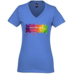 District Perfect Blend V-Neck T-Shirt - Ladies' - Full Color