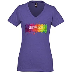 District Perfect Blend V-Neck T-Shirt - Ladies' - Full Color