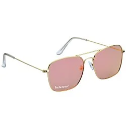 Aviator Sunglasses with Mirrored Lens
