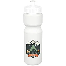 Sport Bottle with Push Pull Lid - 28 oz. - White - Full Color