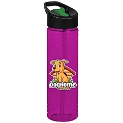 Halcyon Water Bottle with Two-Tone Flip Straw Lid - 24 oz - Full Color