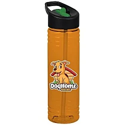 Halcyon Water Bottle with Two-Tone Flip Straw Lid - 24 oz. - Full Color