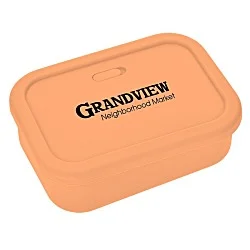 Silicone Rectangle Food Container with Air Valve - 24 oz.