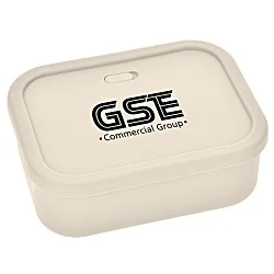 Silicone Rectangle Food Container with Air Valve - 44 oz.