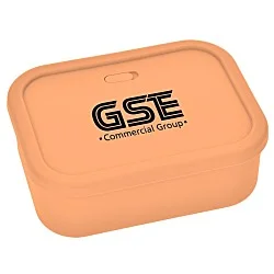 Silicone Rectangle Food Container with Air Valve - 44 oz.