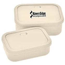 Silicone Rectangle Food Container with Air Valve Set