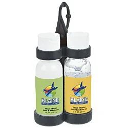 Dual Sanitizer & Lotion Carabiner Kit