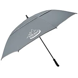 Reflective Trim Vented Golf Umbrella - 62-inch Arc