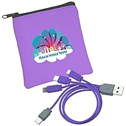 Vibrant USB-C Charging Cable Pouch