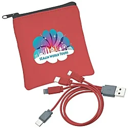 Vibrant USB-C Charging Cable Pouch