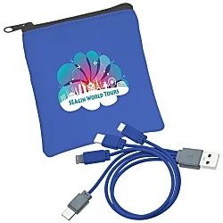 Vibrant USB-C Charging Cable Pouch